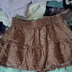 GAP Brown Leopard Print Mini Skirt